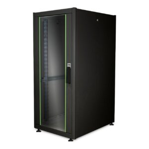 ARMADIO 26 UNITà 19 PER RETI E SERVER MISURE (A)1299 X (L)600 X (P)800 MM. COLORE NERO